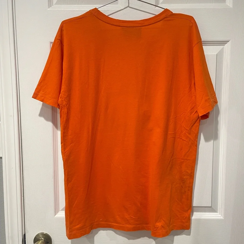 Gucci Bright Orange Classic Logo Graphic Tee
